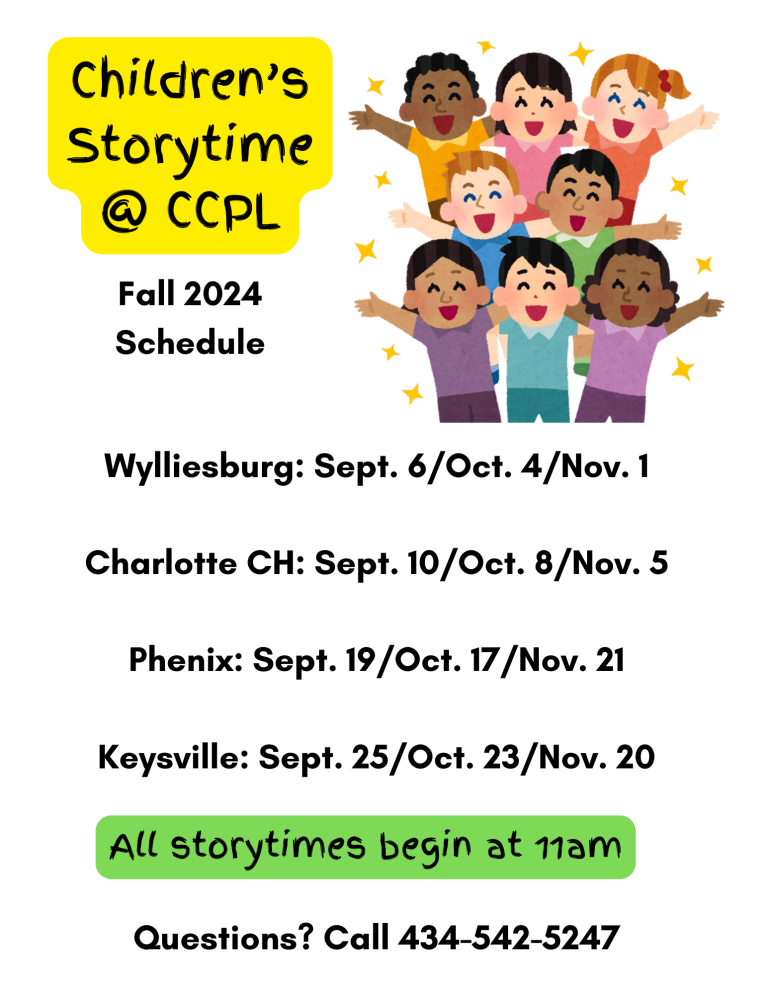 Fall storytime schedule