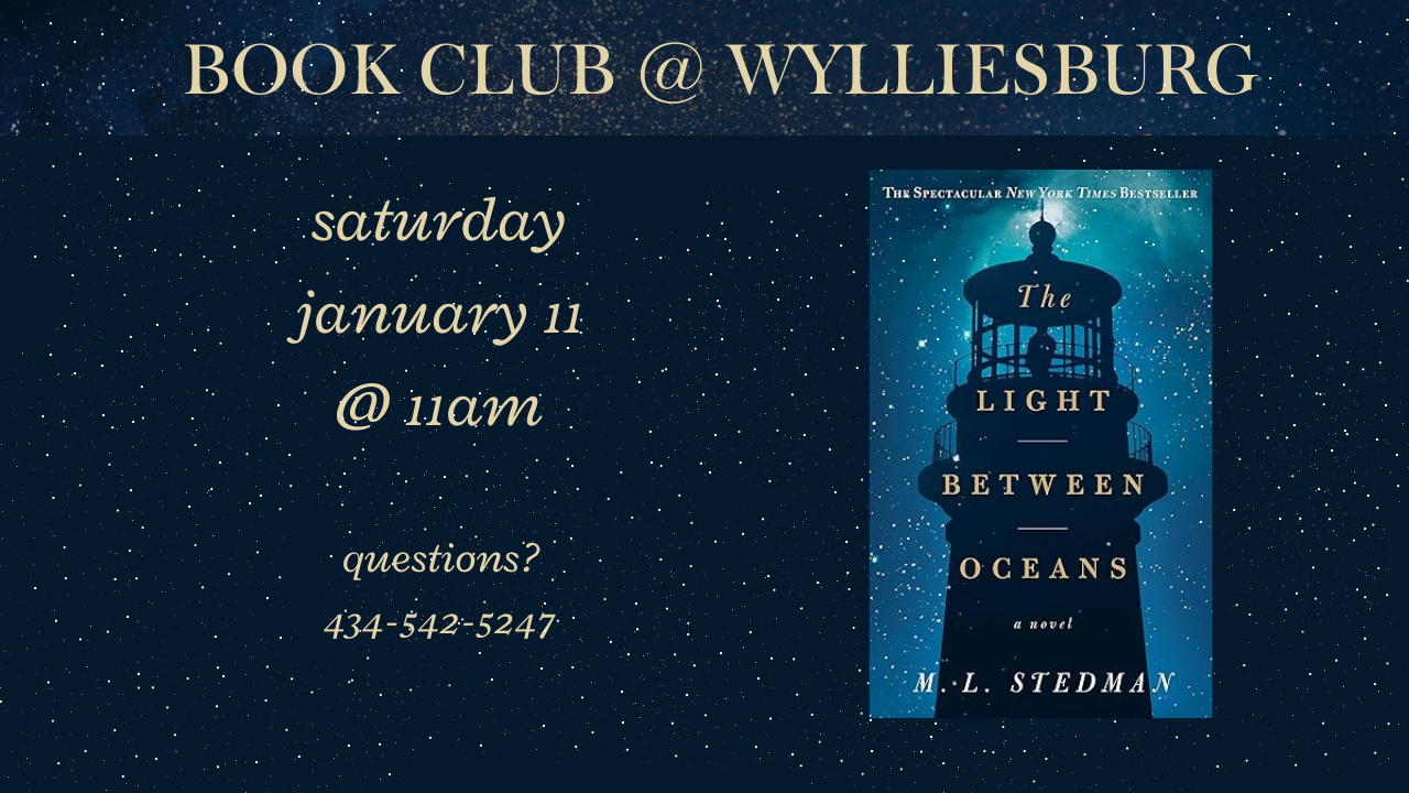 book club at wylliesburg saturday january 11 at 11am